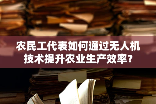 农民工代表如何通过无人机技术提升农业生产效率？